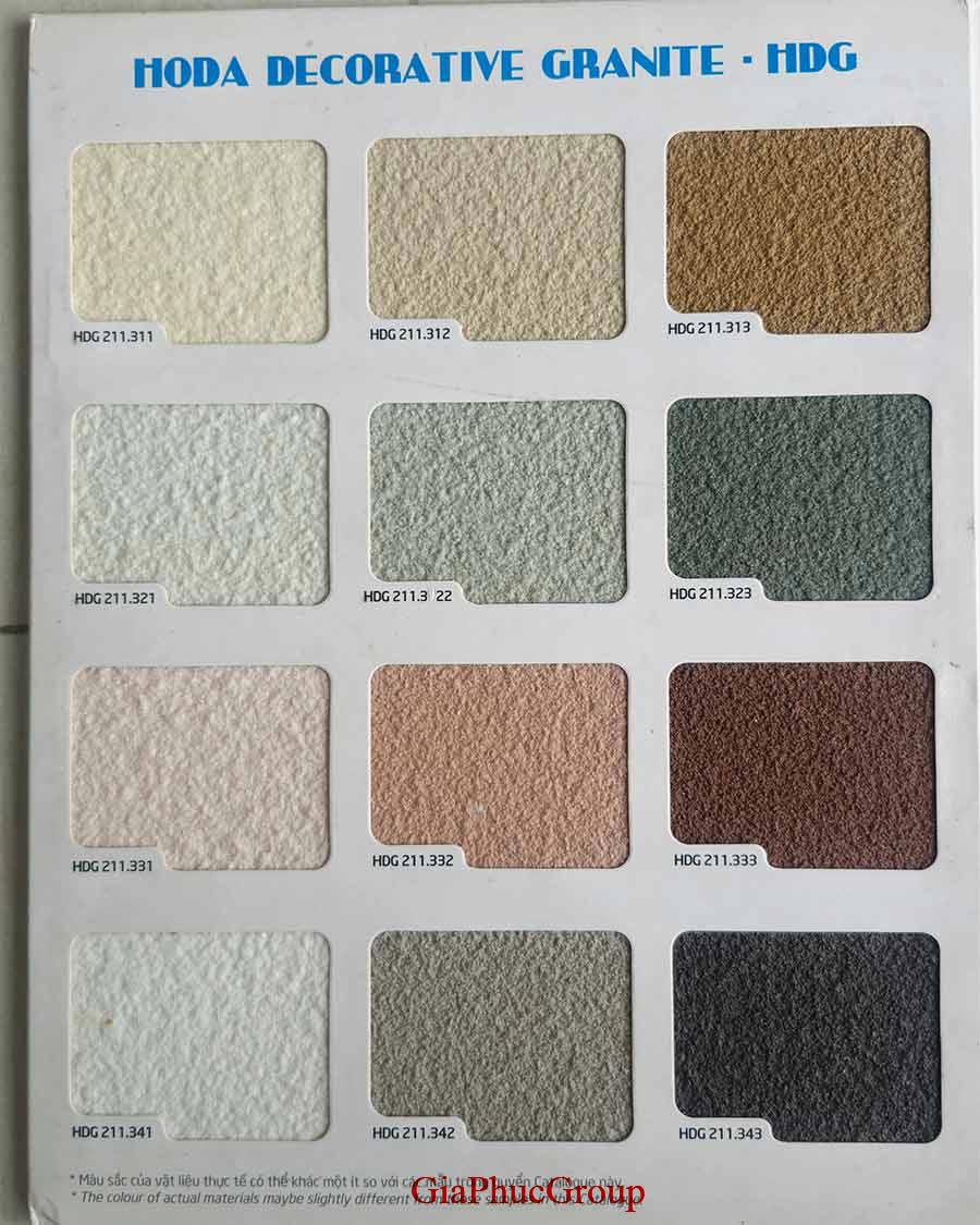 bảng màu sơn đá hòa bình mã hdg 01