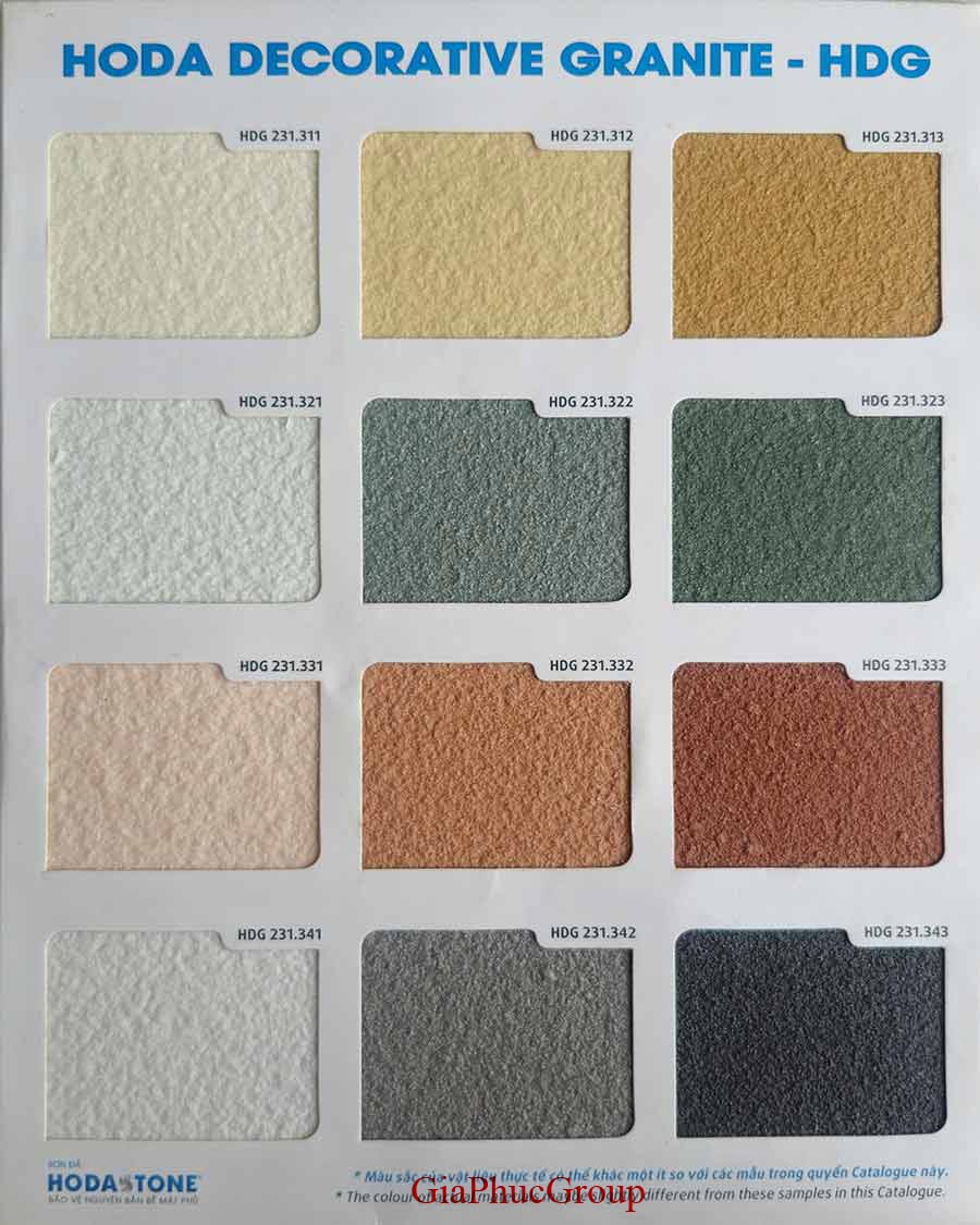 bảng màu sơn đá hòa bình mã hdg 03