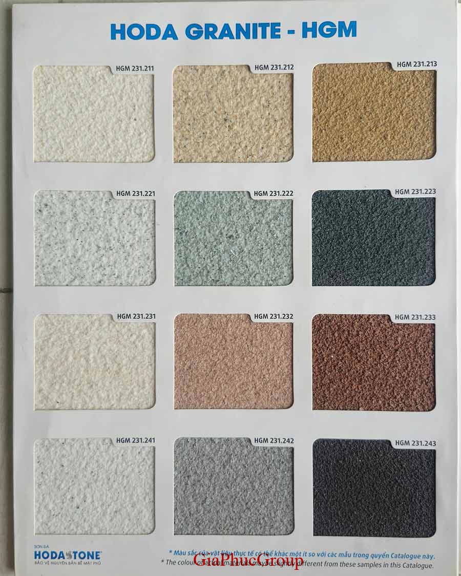 bảng màu sơn đá hòa bình mã hgm 02