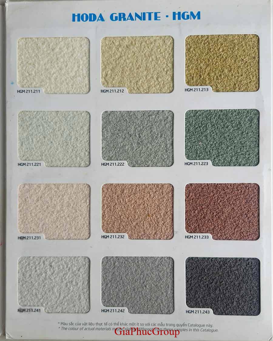 bảng màu sơn đá hòa bình mã hgm 03
