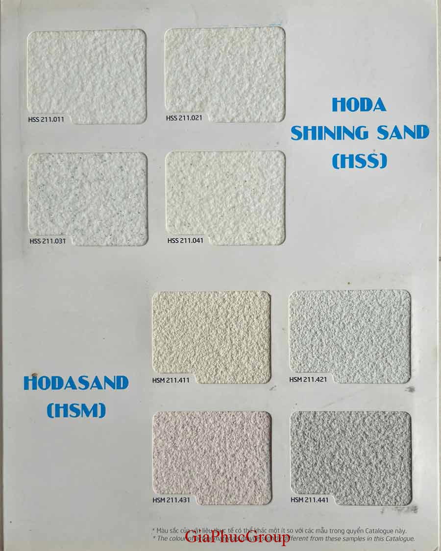 bảng màu sơn đá hòa bình mã hss ánh kim